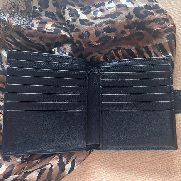 GUCCI Blondie Black Calf Leather Tri-Fold Wallet VTG Y2K Italy luxury designer - Picture 4 of 12